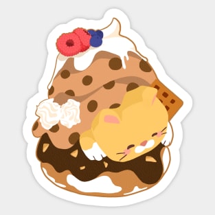 cat dessert Sticker